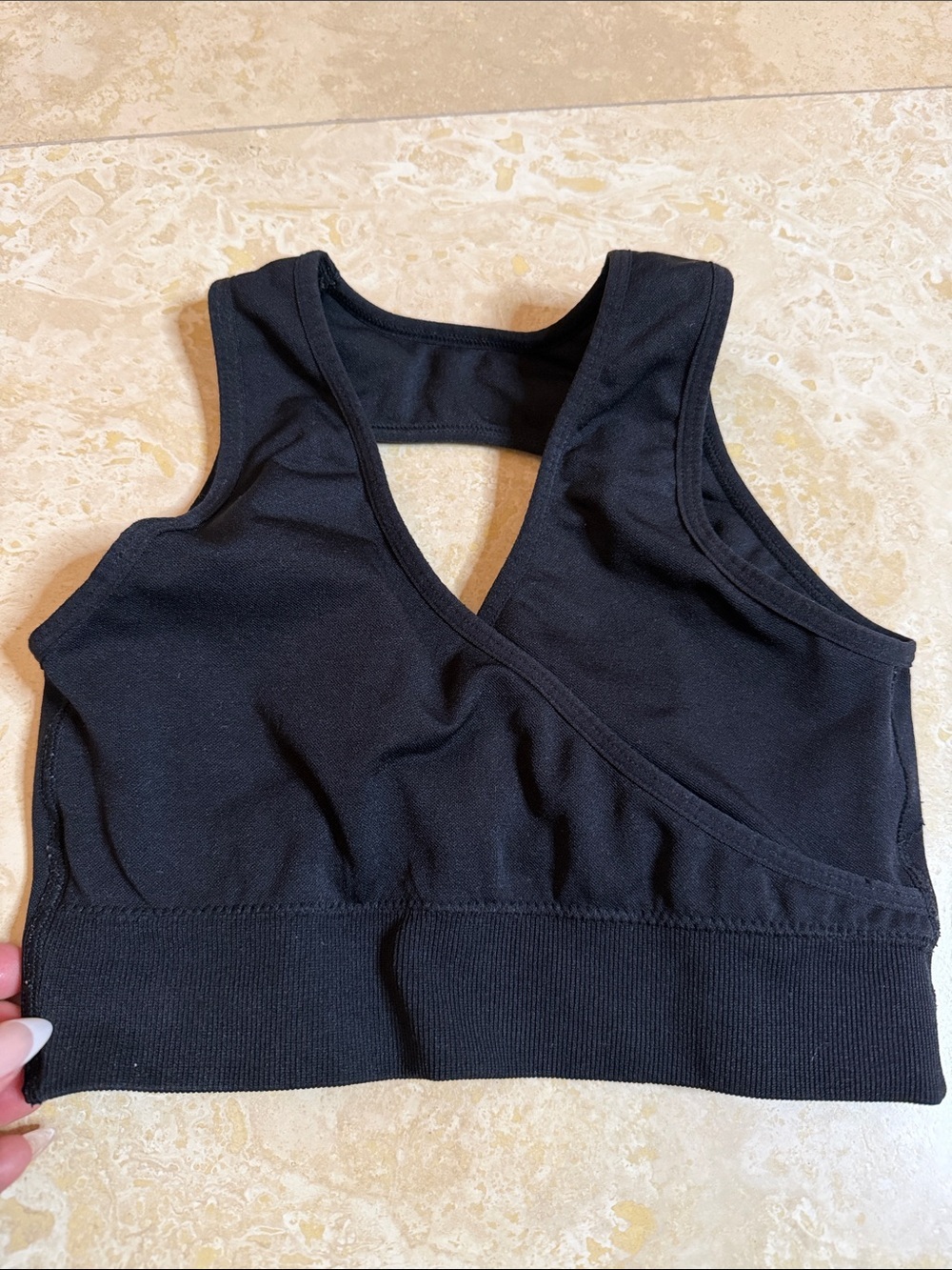 💕New NVGTN Black Seamless Cross-Front Sports Bralette💕